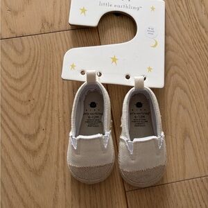 Rise Little Earthling Beige & Natural Baby Slip-On Shoes